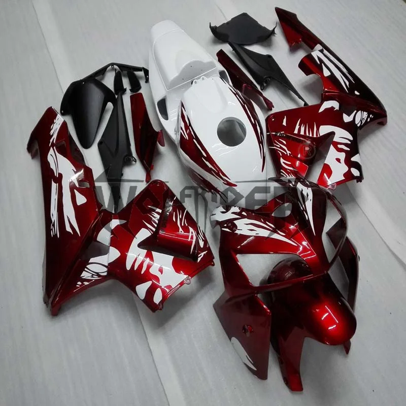 injection Fairings kit for CBR600RR 2005 2006 red white F5 05 06 CBR 600 RR ABS plastic motor Fairings kit