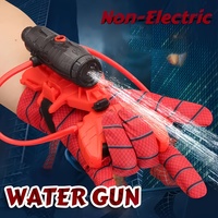 Kids' Spider Gloves and Water Gun Set - Ideal for Outdoor Fun, Halloween and Christmas Gifts, Red/Black Plastic, Children