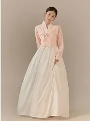 Pink Korean Clothes Women Traditional Costume Palace Hanbok Elegant Modern Fashion Luxury Dress Party Stage Photograph 한복