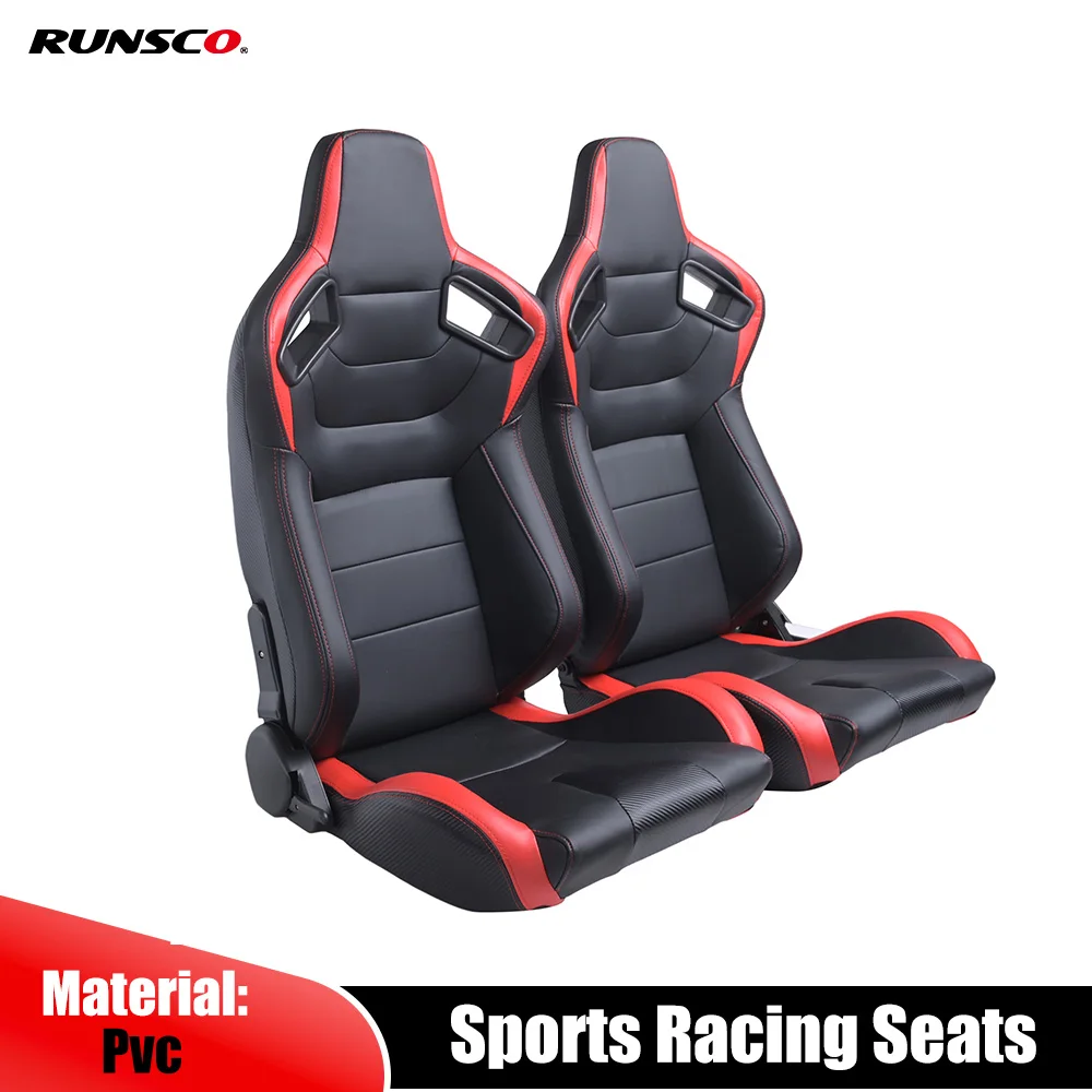 

Racing Car Sports Seats for Tuning Sport Car Simulator Bucket Game Seats Adjustable Red/Blue/White PVC Leather Universal