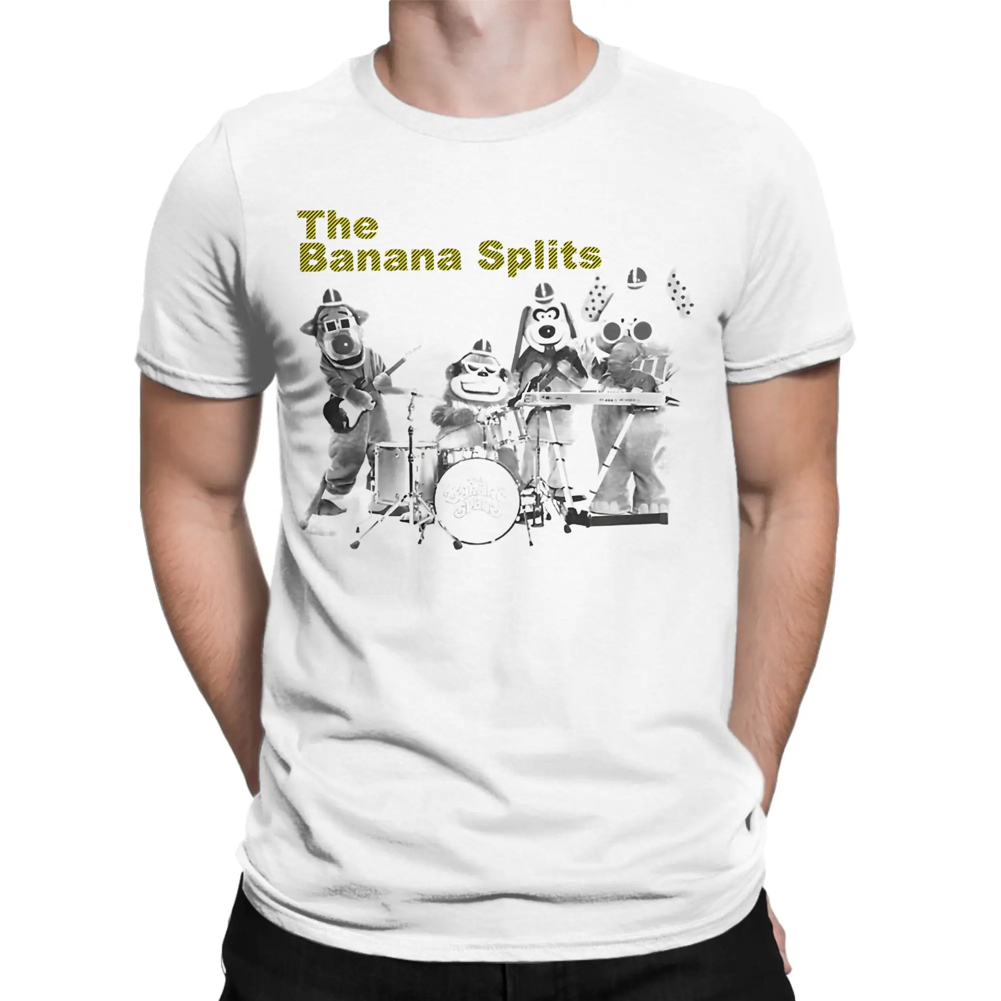 Hip Hop banana splits Tshirt Men's Round Neck Short Sleeve Clothing  100%Cotton Summer Tops