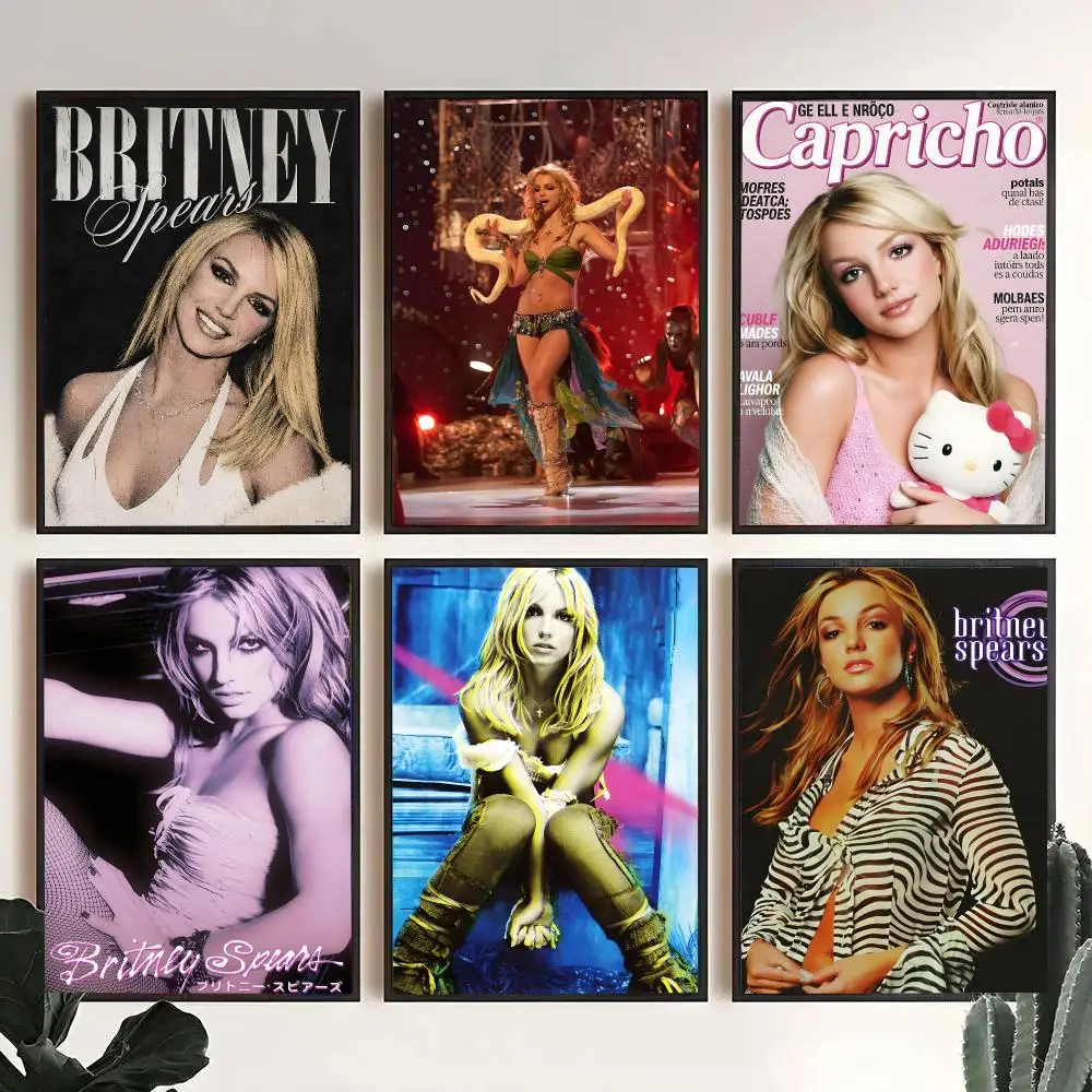 B-Britney Spears Singer Poster Decorative Wall Art Stickers Mural For Home Living Room Hallway Decor Gift