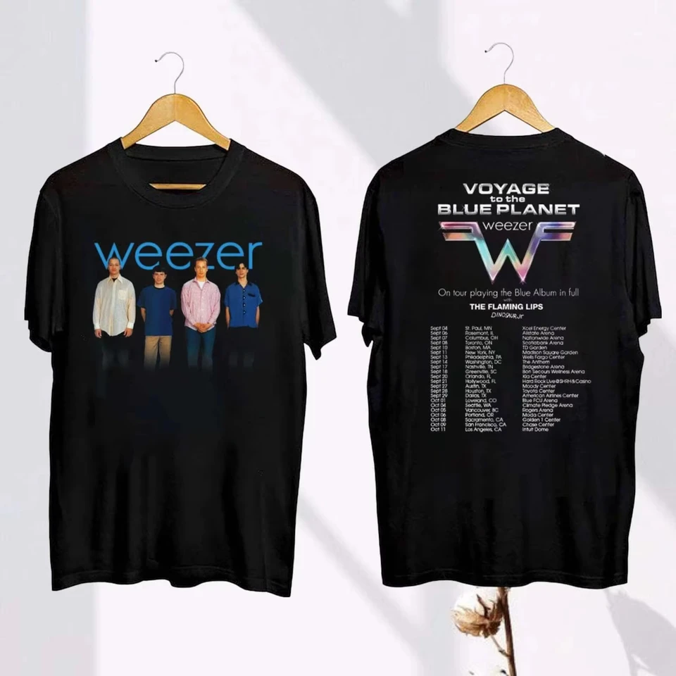 2026 Weezer Band Cotton T Shirt Vintage Men Women Hip Hop Tee
