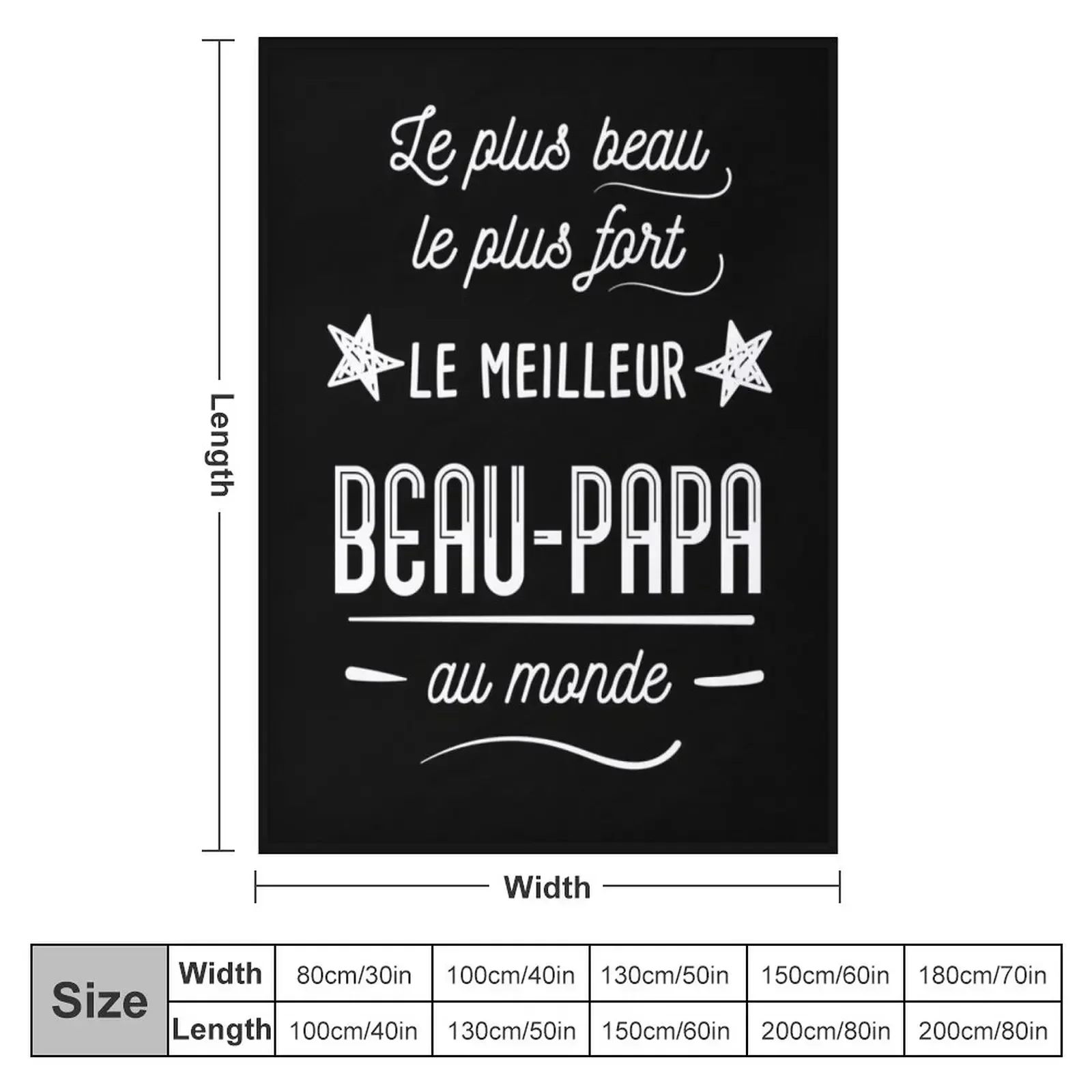 Le meilleur beau papa au monde Throw Blanket Flannel Extra Large Throw valentine gift ideas Custom Blankets