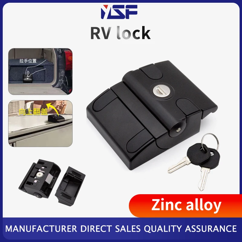 

Zinc alloy MS901-2 lock guardrail door lock iron fence lock toolbox frame refit trailer collision lock