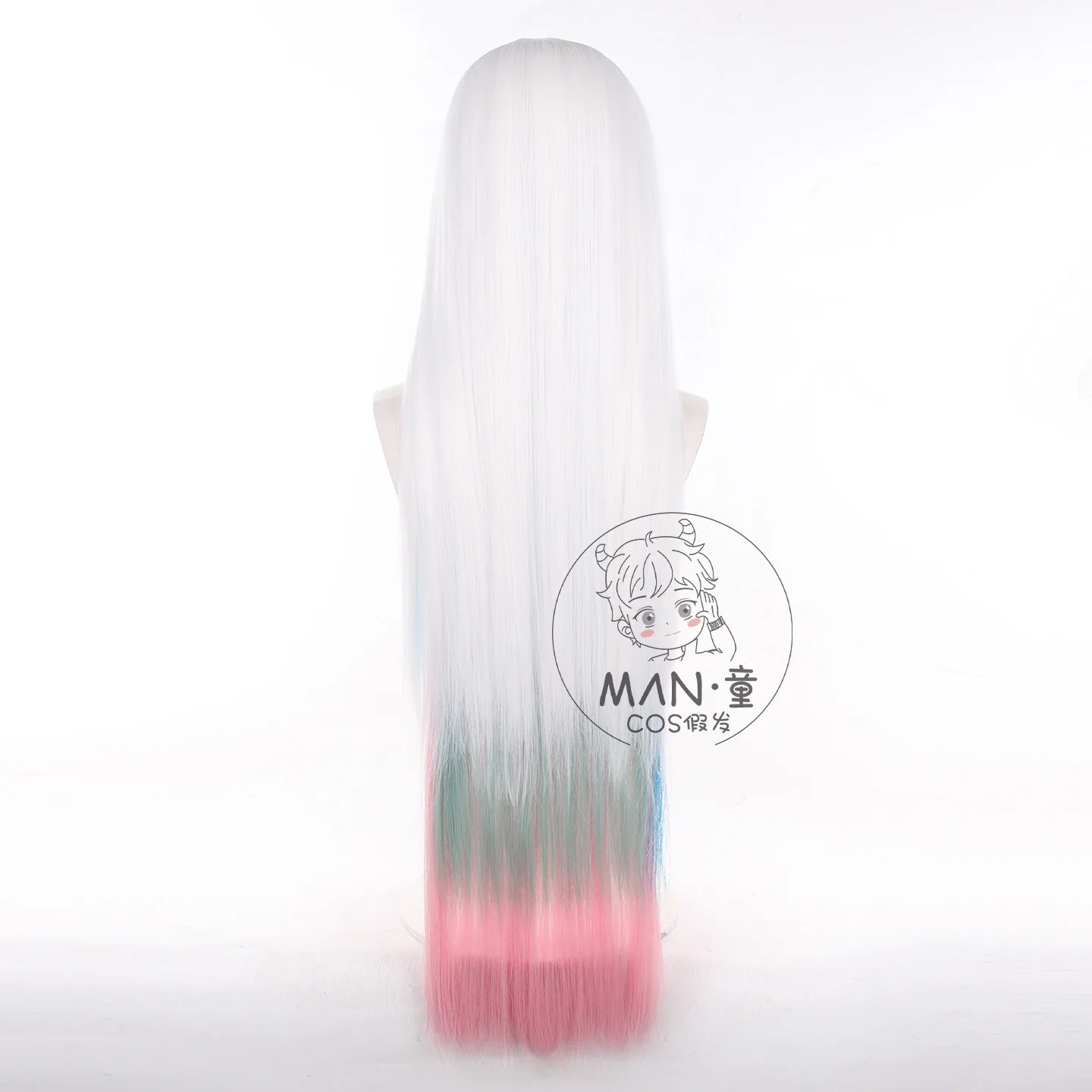 Arknights Yi Cosplay Wig Laoba Long Scalp Top Multi-Color Gradient Long Hair Halloween
