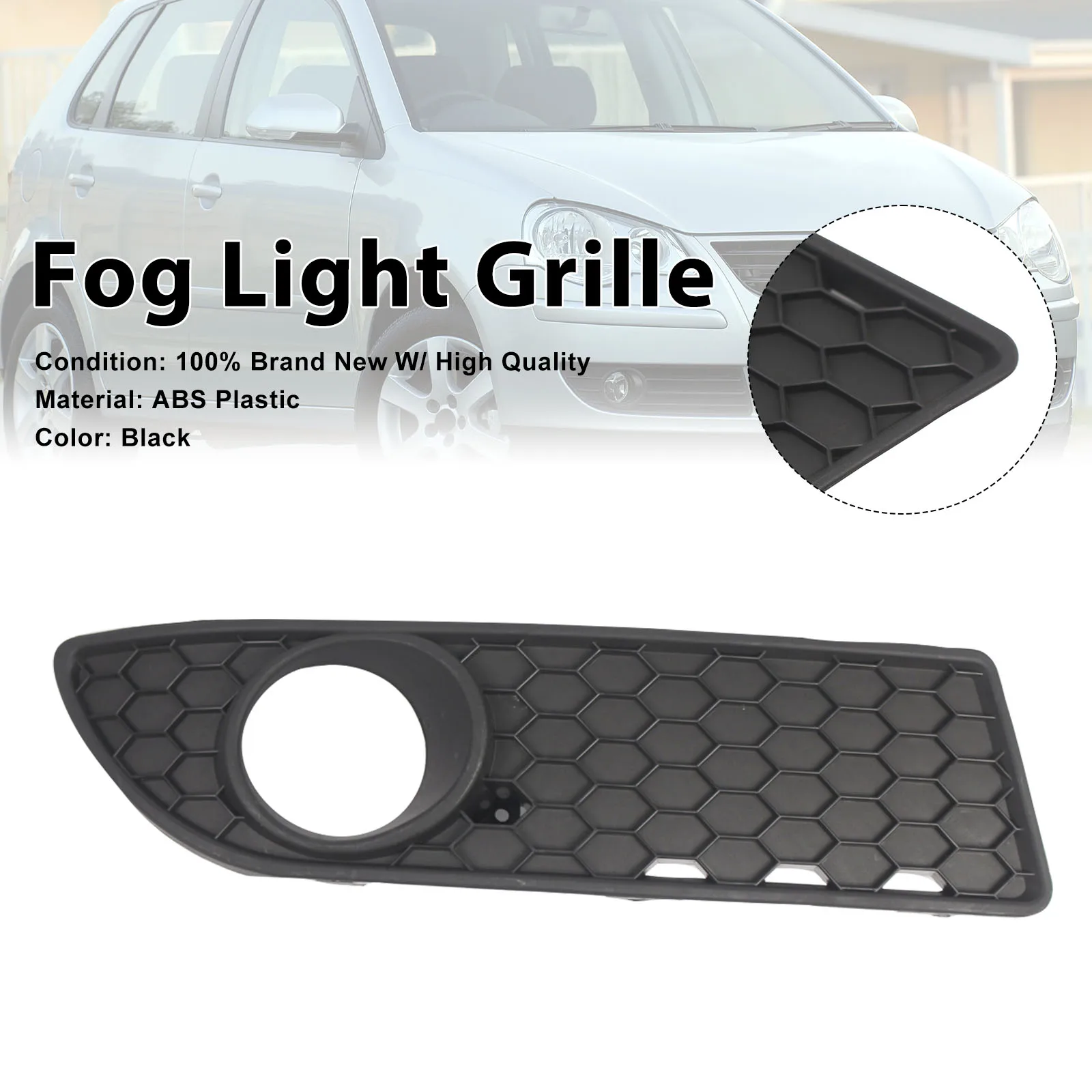 Artudatech Honeycomb Style Front Lower Grille Left / Right Side Fit for VW Polo 9N3 GTI 2005 2006 2007 2008 2009