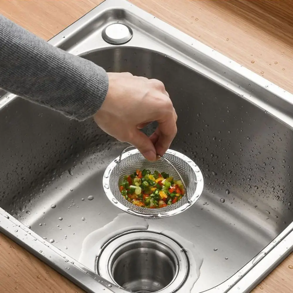 

1/2/3-Piece Stainless Steel Sink Strainer 4.4" Diameter Rust-Resistant Strainer Basket Universal Fit With Handle Sink Stopper