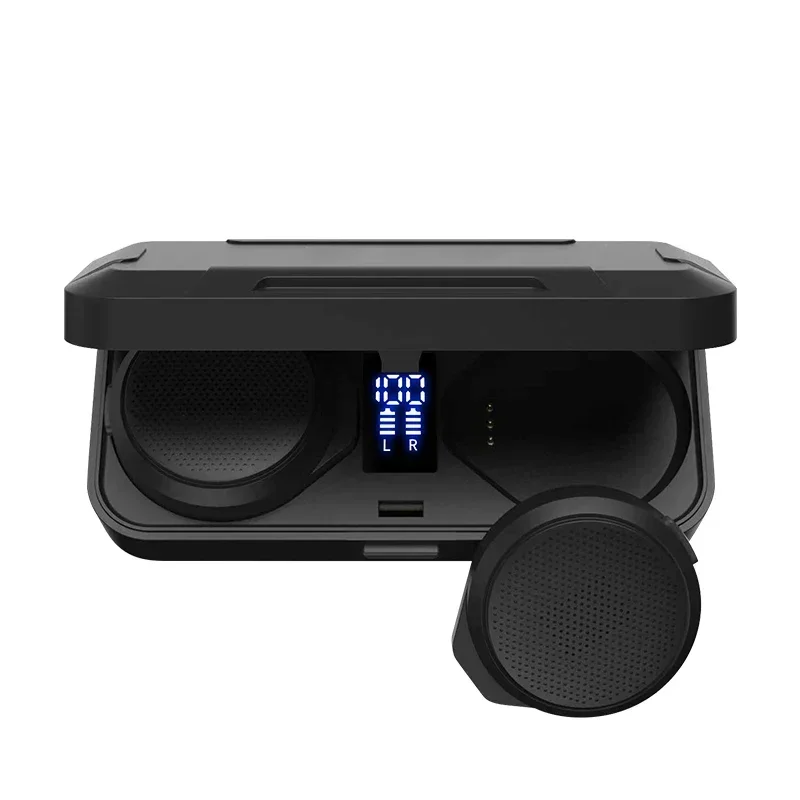 

NEW Wireless Earphones TWS LED Display Binaural Headset Waterproof HD Calling Helmet Headphones for Riding and Skidding