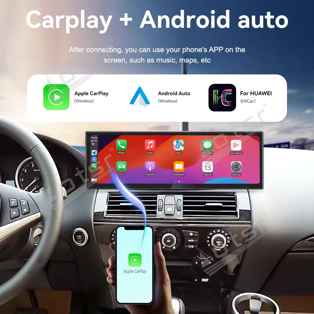 Android 14 CarPlay Android 4G WIFI Stereo Navigation Car Radio Multimedia Player Touch Screen For BMW 6 Series E63 E64 2004-2009