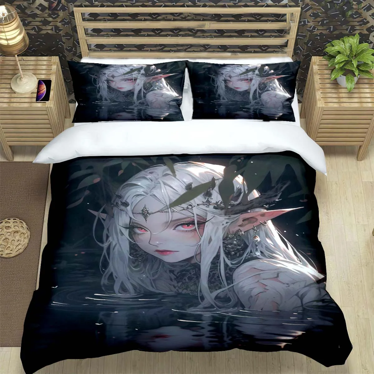 Game Sexy Cartoon Night Elf  Print Bedding Set Duvet Cover Comforter Bed  Youth Kids Girl Boys Luxury  Birthday Gift