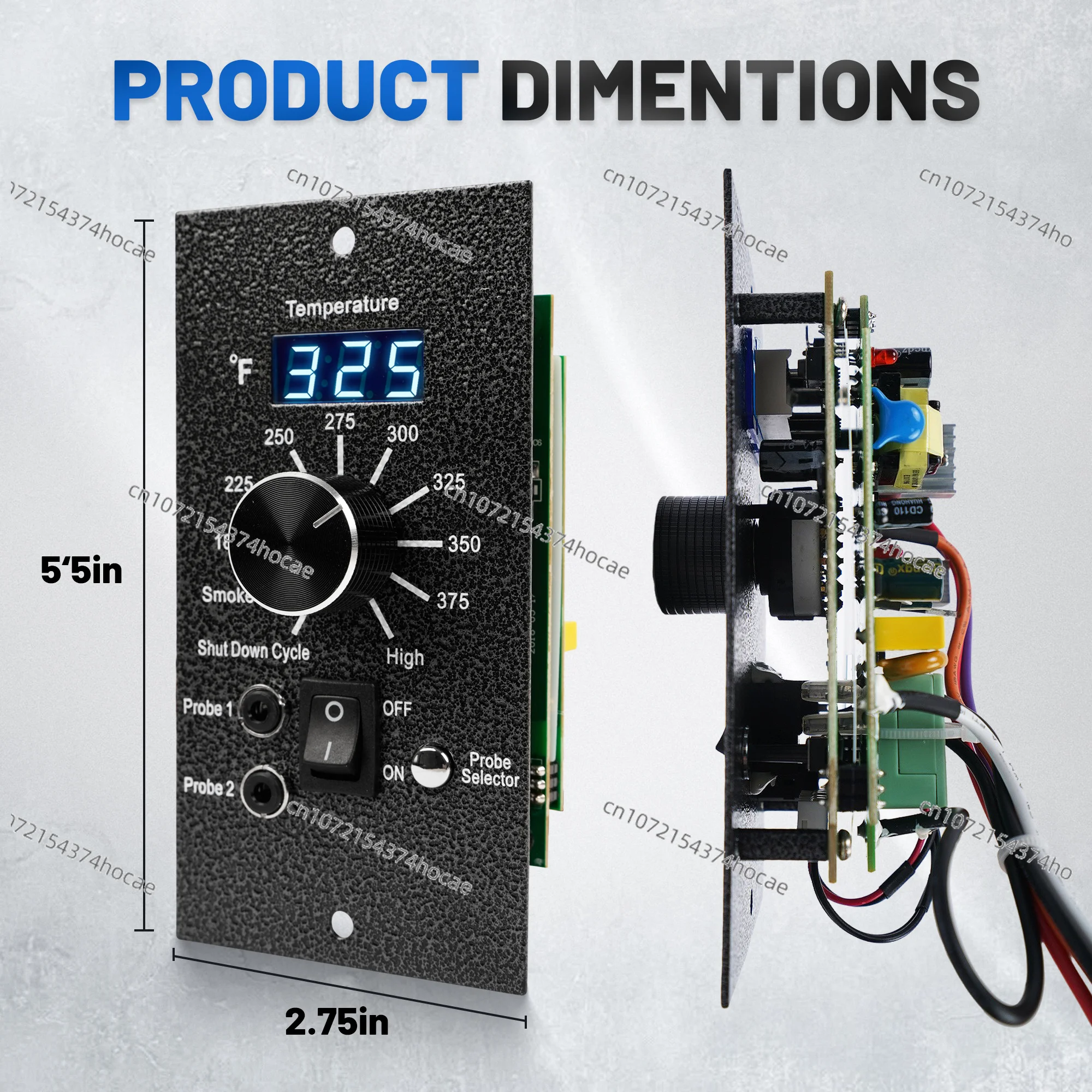 Universal PID Controller Board, Digital Smoker Replacement Kit for Electric Pellet Grill