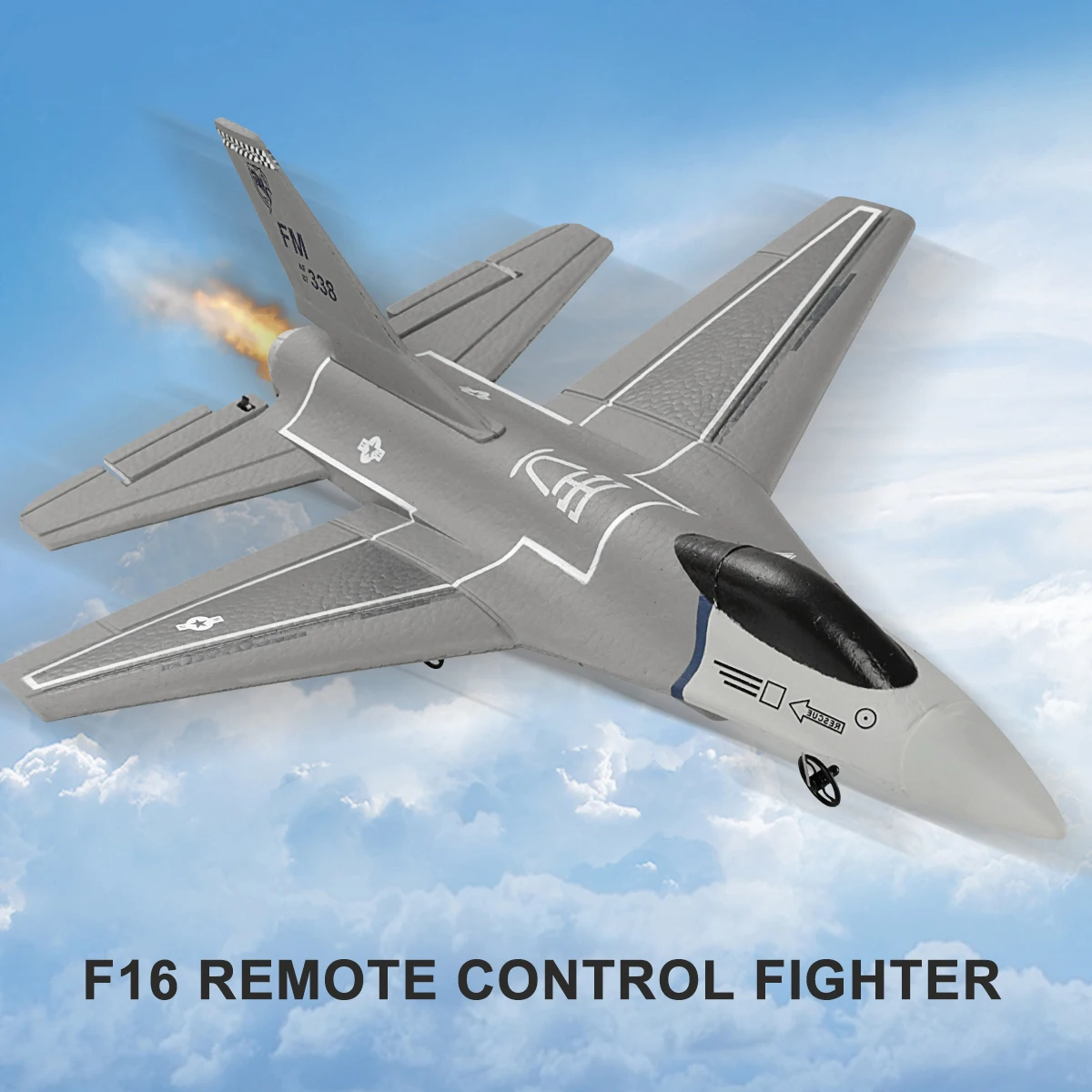 F16 RC Fighter Plane 3CH EPP Foam 2.4G Remote Control Airplane with Axis Gyroscope Flight  Aircraft Model Toys for Children