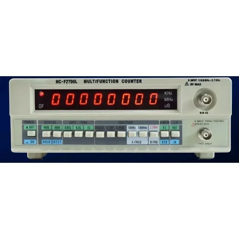 HC-F1000L Frequency Meter Counter 10hz To 2700Mhz 1G Frequency Crystal Oscillator Signal Counter Test 8 Led Display 220V