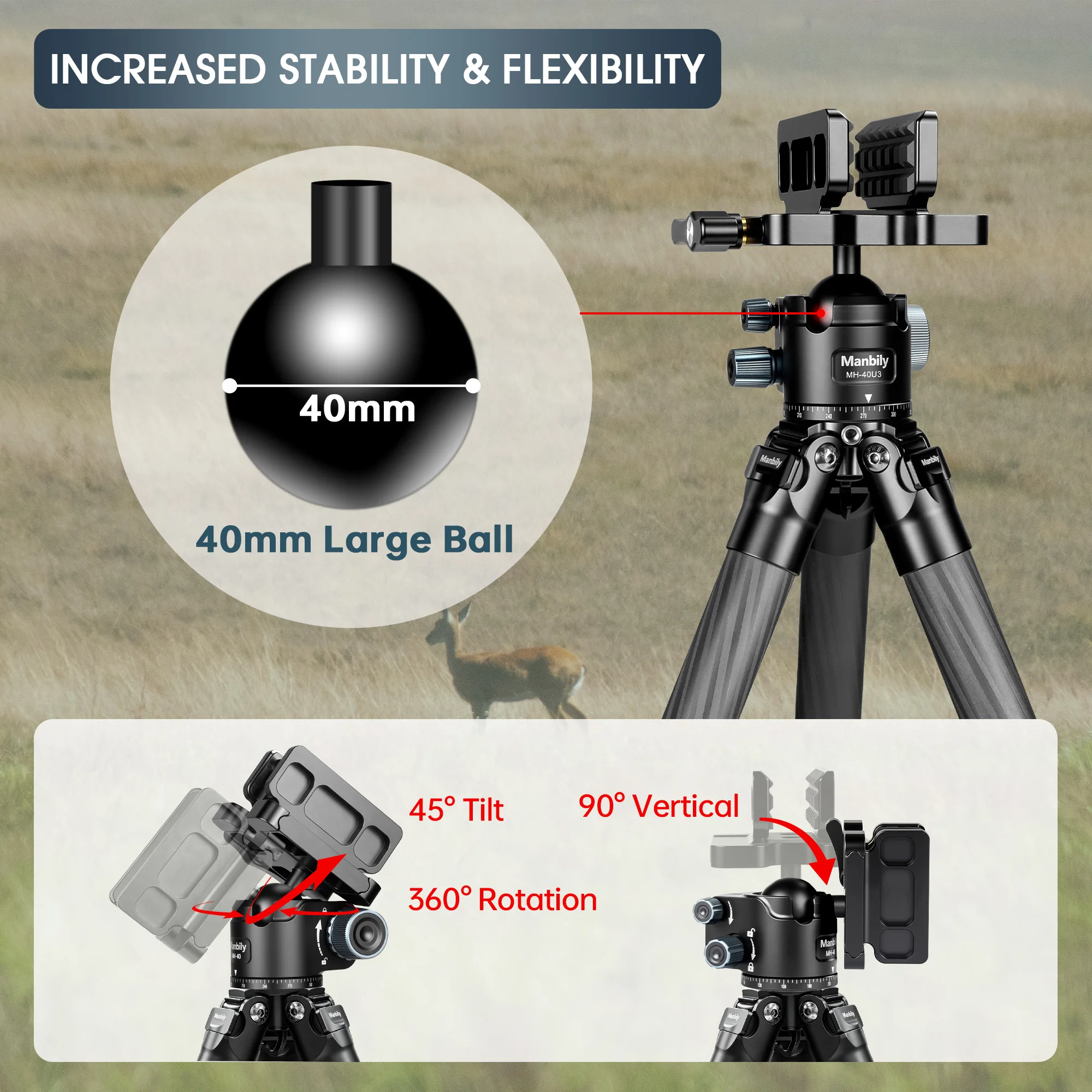 Manbily WZ-324 with 40mm Ballh - Outdoor Hunting Videos review and price