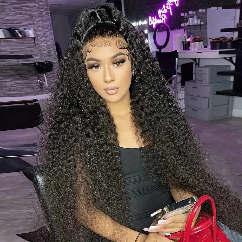 Rosabeauty 13X6 13x4 Deep Wave HD Lace Front Human Hair Wig 5X5 Preplucked Glueless Ready To Go Curly Wig 250 Density 40 Inch