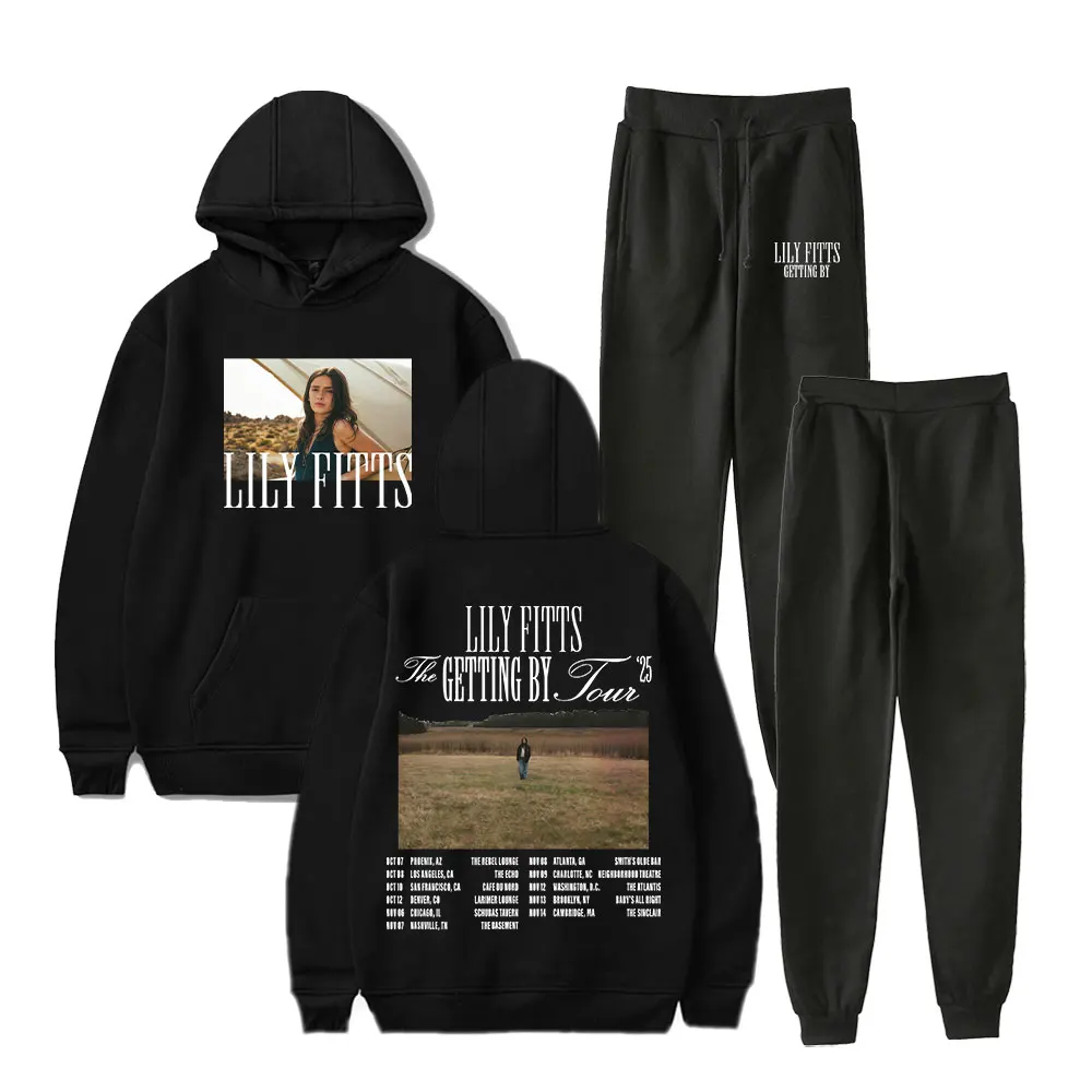 

Толстовки Lily Fitts The Getting By Tour, комплект брюк для бега, модные модные толстовки унисекс с длинными рукавами