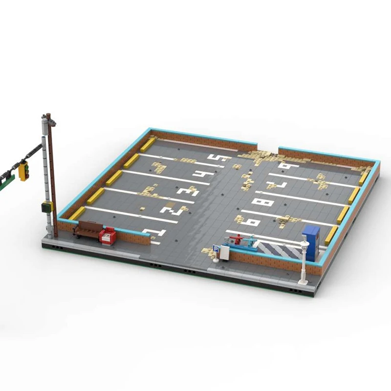 

1892 шт. MOC модульная пляжная парковка модульные здания строительные блоки идея рождественского подарка праздничный набор задач для убийства времени