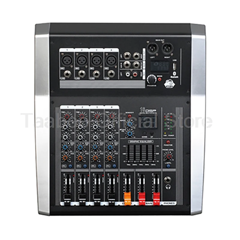 4/6/8 Channel Sound Audio Mixer Dj Mixing Console with Power Amplifier Bluetooth USB Integrated  Digital Mixer for Bar KTV Stage