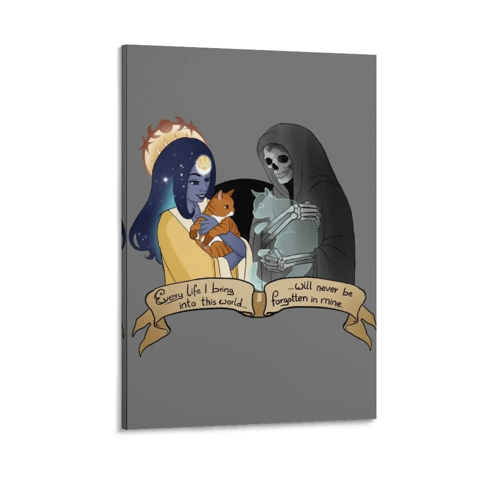 

Life & Death Canvas Painting anime figure house decoration art mural