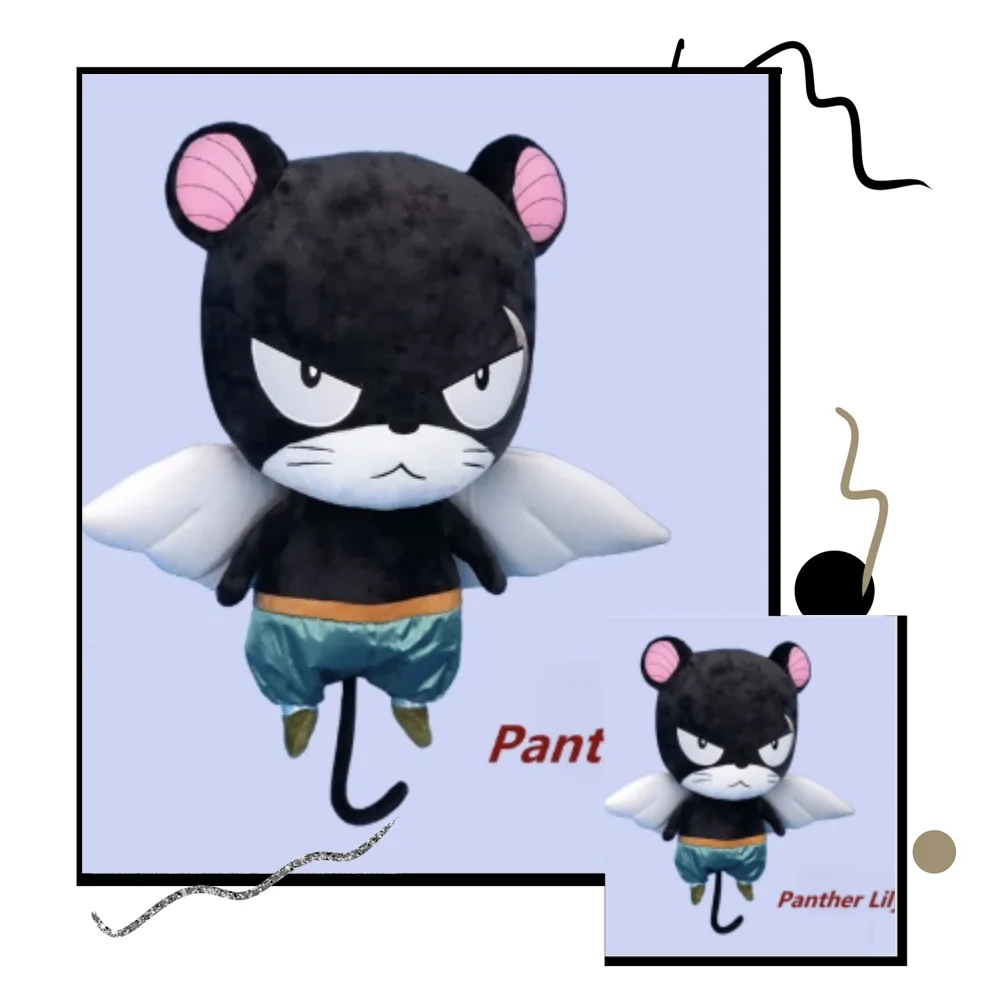 

50cm Fairy Tail Panther Lily Plush Cute Soft Stuffed Mascot Cosplay Prop Gift