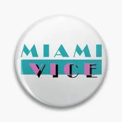 Miami Vice 2  Customizable Soft Button Pin Fashion Lover Cute Decor Metal Creative Cartoon Funny Collar Gift Lapel Pin Badge