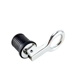 Stainless Steel 304 Handle Rubber Drain Plug Snap Tight Flip Style Hull Bilge Transom Seawall Yacht Marine Boat for 25/32mm Hole