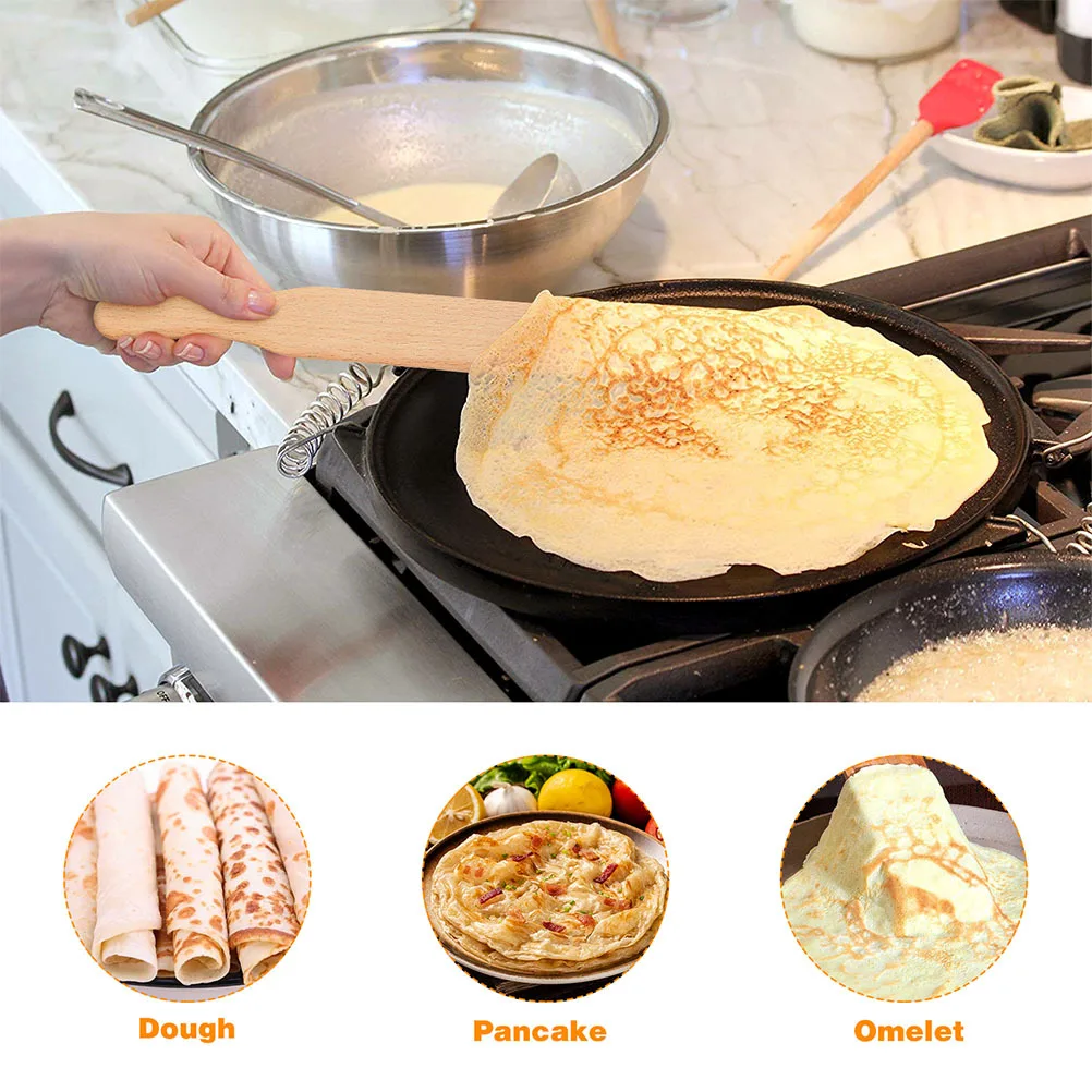 

1Set Versatile Wooden Crepe Spreader Spatula Kit Delicious Recipe Ideas Housewarming Gift Crepe Spreader Spatula