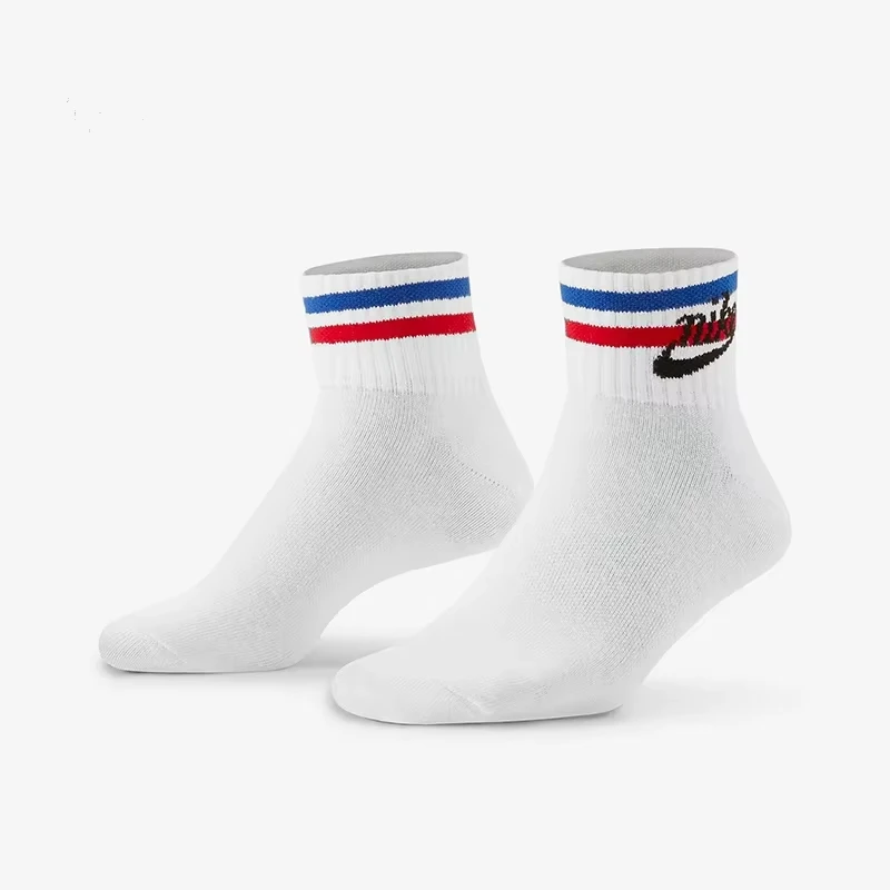 Nike Sportswear Breathable Short Socks Couple 3 Pairs White Unisex S M L DA2612-100