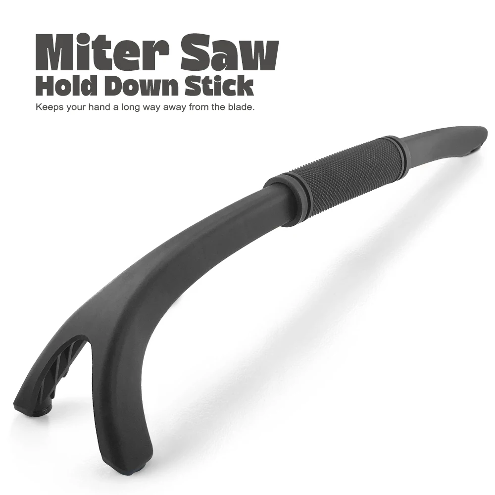 Miter Saw Hold Down Stick Woodworking Safety Push Handle Push Stick for Table Saws in Woodworking Soft Adjustable Rubber Handle