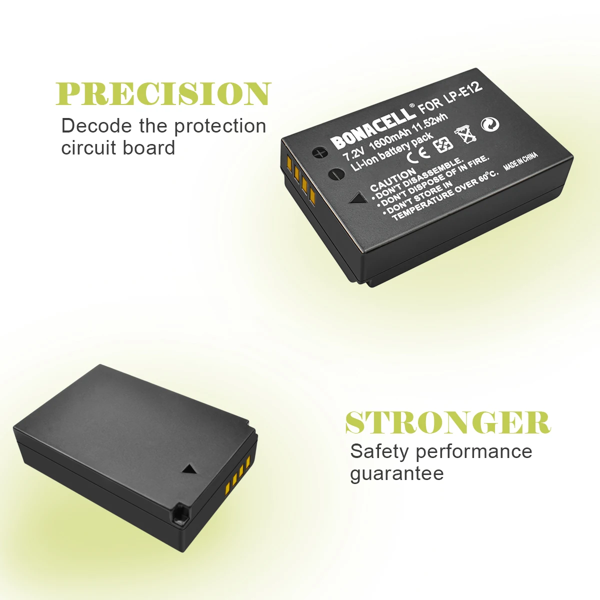 Camera Battery LP-E12 LPE12 LP E12 for Canon Rebel SL1 100D Kiss X7 EOS-M EOS M M2 EOS M10 M50 M100 1600mAh Digital Batteries