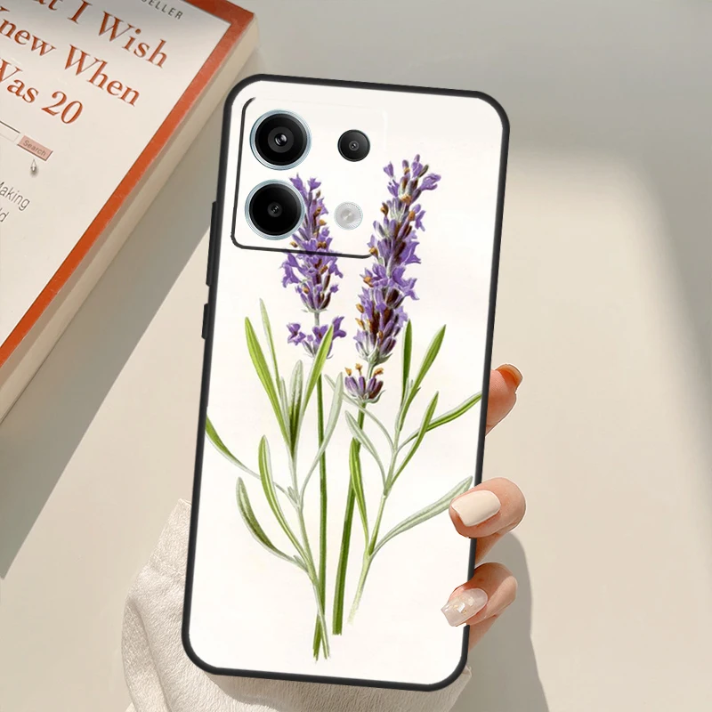 لافندر الأرجواني زهرة فوندا ل Xiaomi Redmi ملاحظة 14 13 10 11 12 برو 11S 12S حالة ل Redmi 15 14C 12C 10C 13C 15C #3