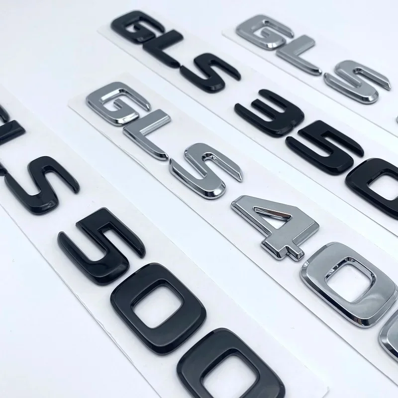 3D ABS Car Rear Trunk Letter Emblem Badge Decals Sticker For Mercedes Benz GLS GLS400 GLS500 GLS550 GLS450 4MATIC X166 X167