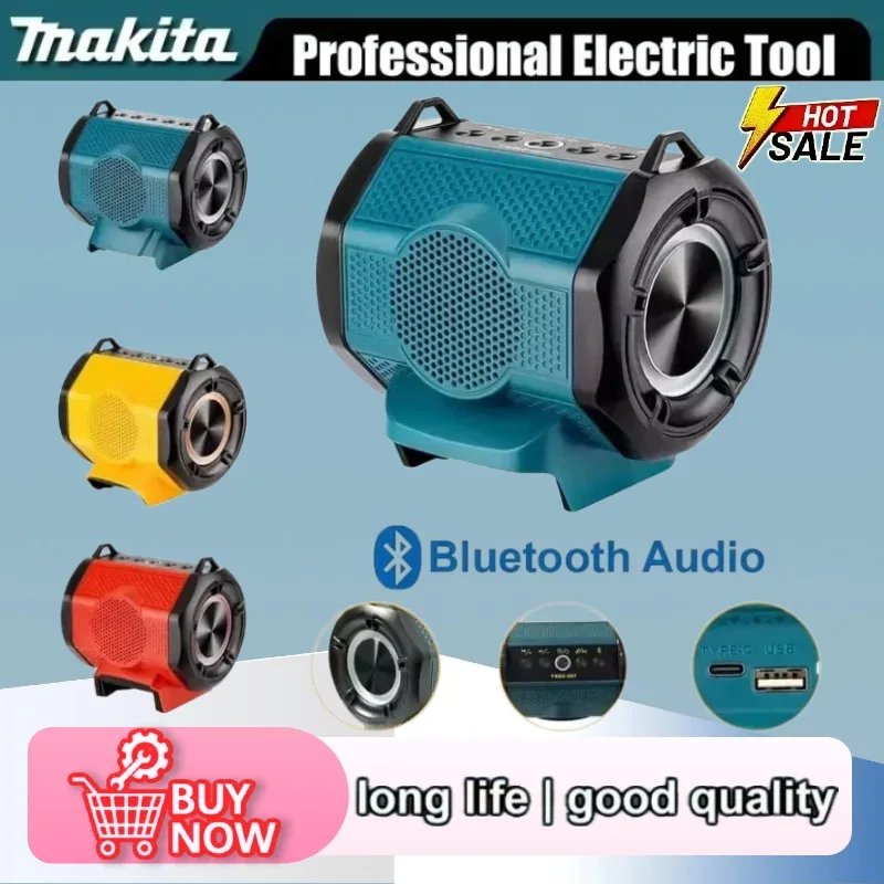 

Makita Bluetooth Speaker For Milwaukee/Dewalt 18V 20V Battery With USB Type-C Port Charge Player Loudspeaker Amplifier