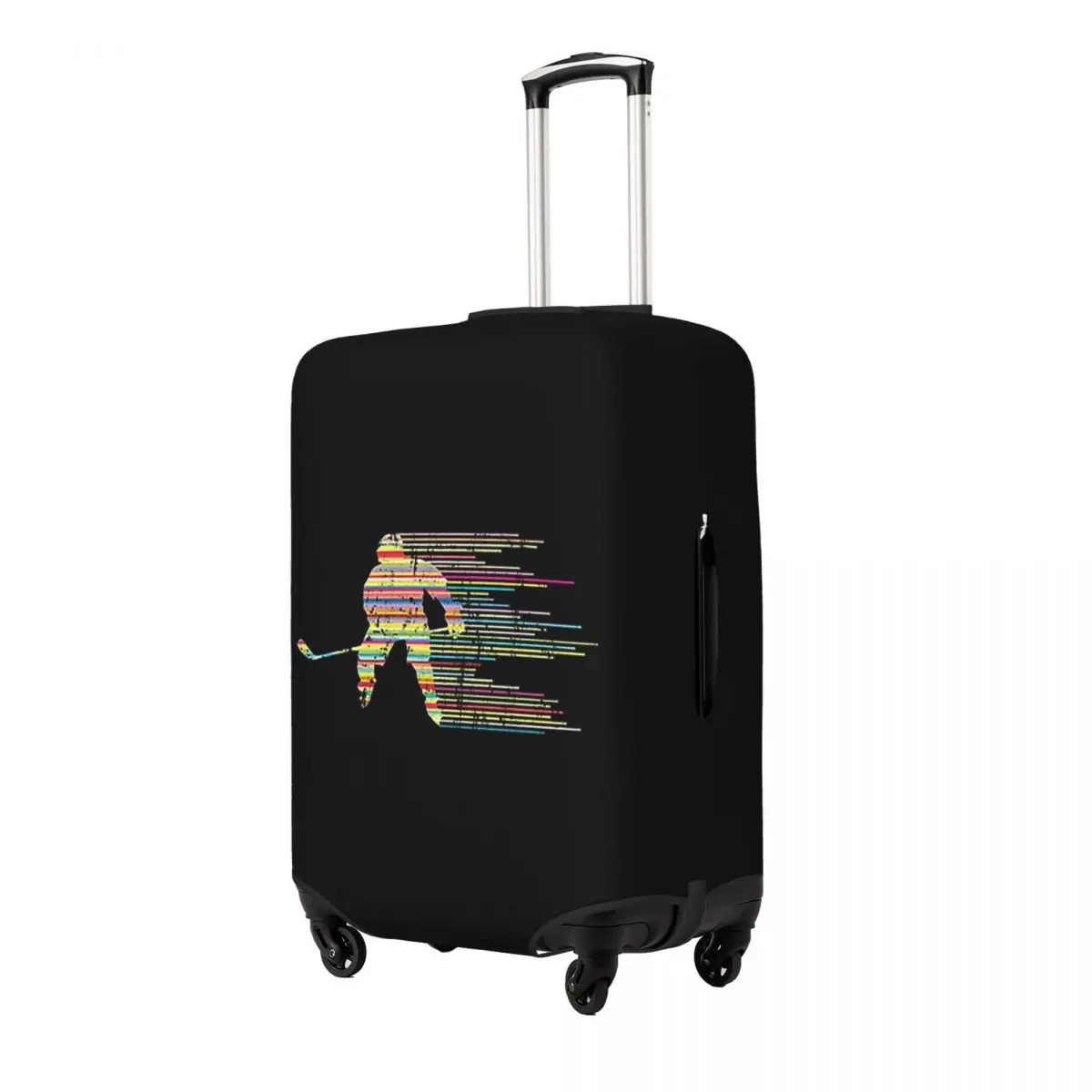

Ice Hockey Player Winter Sports Skater Gift Suitcase Cover Protection Elastic Travel Luggage Protector Covers for 18-32 Inch