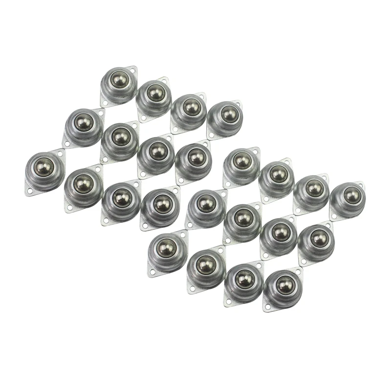 24 Pieces CY-15A Ball Transfers Universal Rotation Ball Conveyor Wheel Caster Roller 5/8 Inch Ball Bearings