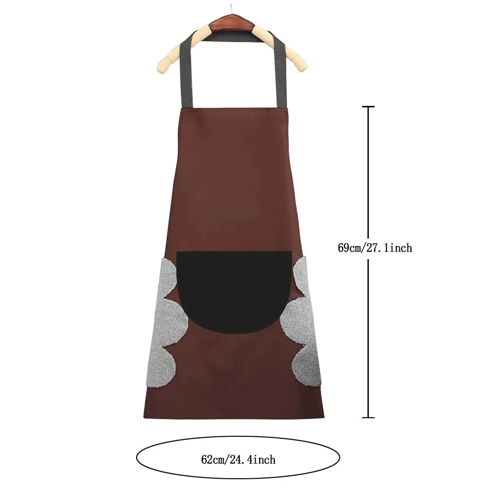 Apron dapur profesional celemek restoran toko pelayan seragam kerja wanita/pria dengan saku membersihkan Pinafore pola bunga