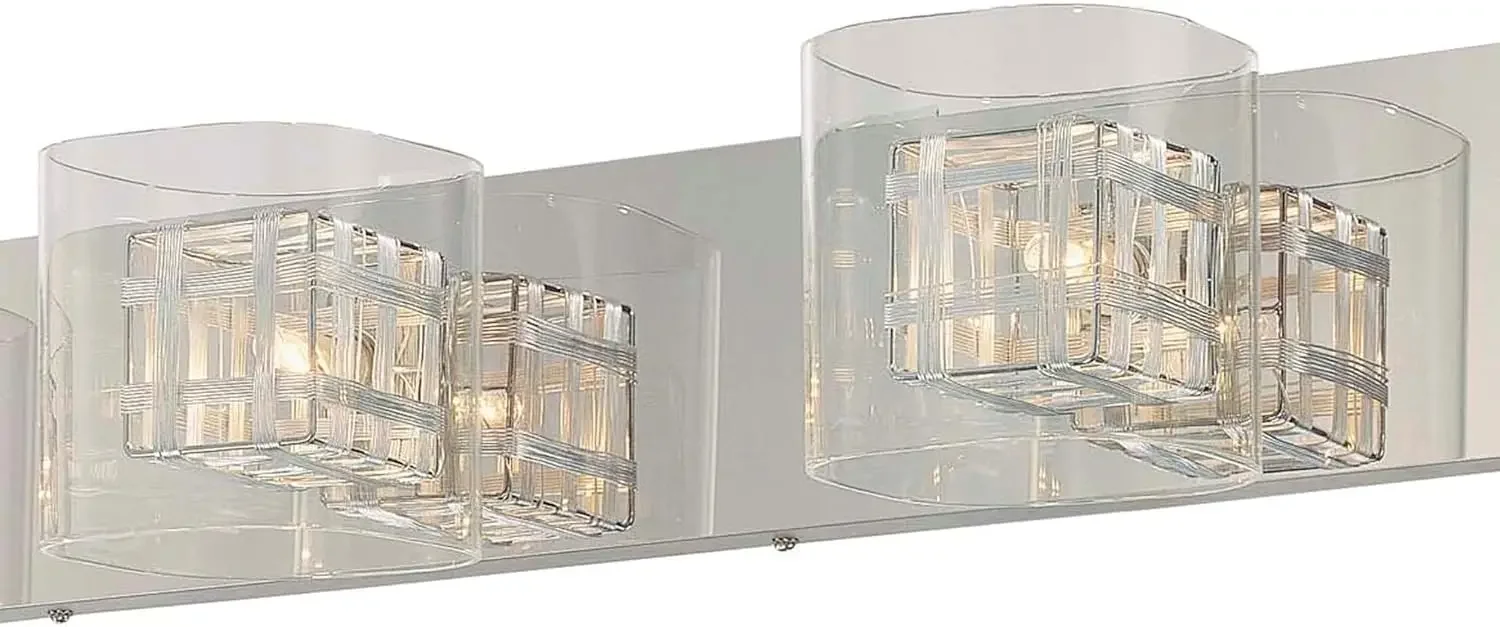 

P5804-077 Светильник для туалетного столика Jewel Box, 4 лампы, всего 160 Вт, 4,75 дюйма В x 36,75 дюйма, хром