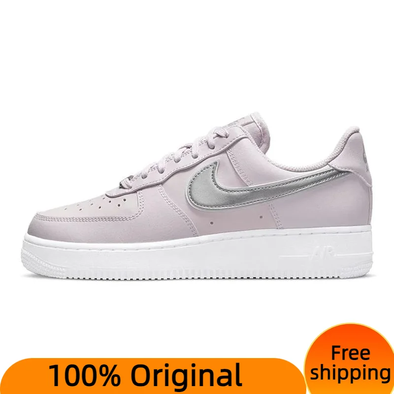 Nike Air Force 1 Low Light Lilac Silver Women's Sneakers shoes With Original Box