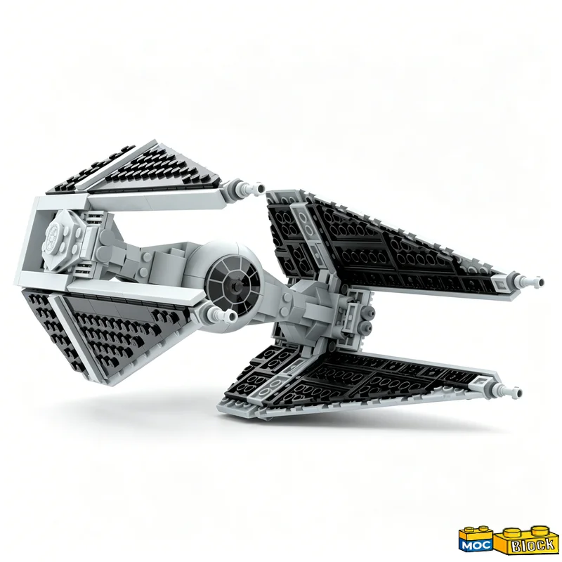 556PCS Sci-Fi Space Interceptor Fighter MOC Building Blocks Aircraft Model Creative Assembly Educational Toy Boys Birthday Gift