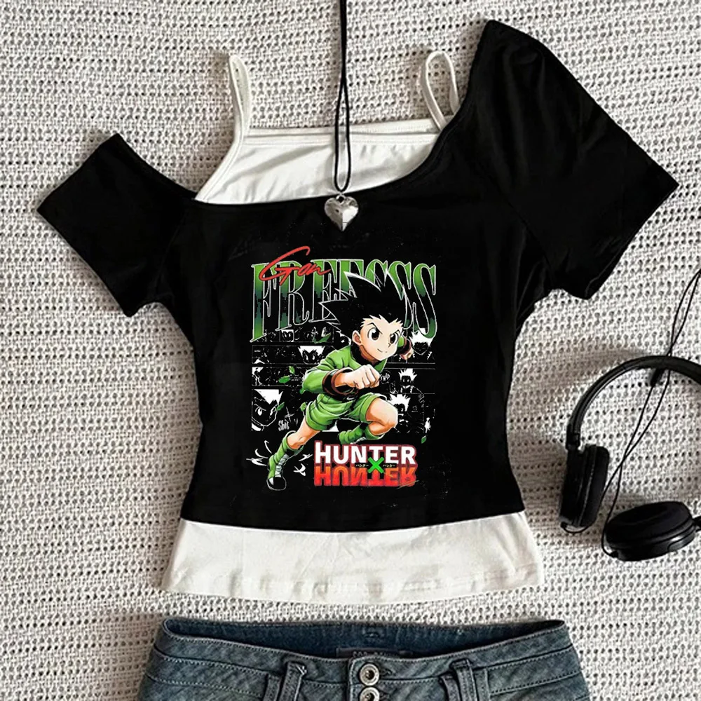 Hunter x Hunter crop top women emo jojifuku alternative  manga kawaii shirt summer dollette cute japanese manga