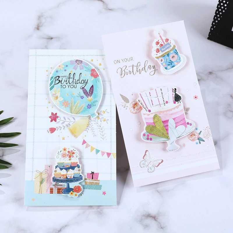 バCC55 Parque8 Stück/Set, 3D-Grußkarten zum Geburtstag mit Umschlägen, Grußkarten, Weihnachtsgrußkarten, Segensgrußkarten – Detail 6