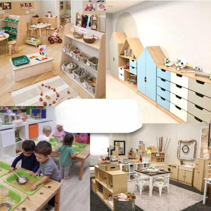 Kids Storage Cabinet Daycare Preschool Furniture Toy Decor Display Organizer Wardrobe Home Storage Cabinet