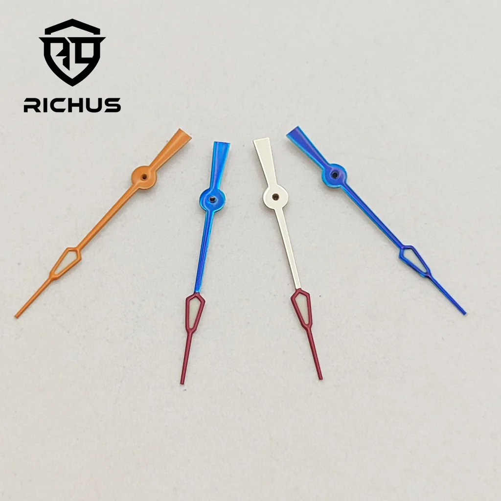 RICHUS NH35 Watch Hands Second Watch Hands Green Luminous Fit ETA 2836 2824 DG2813 3804 Miyota 8215 821A NH35 NH36 Movement