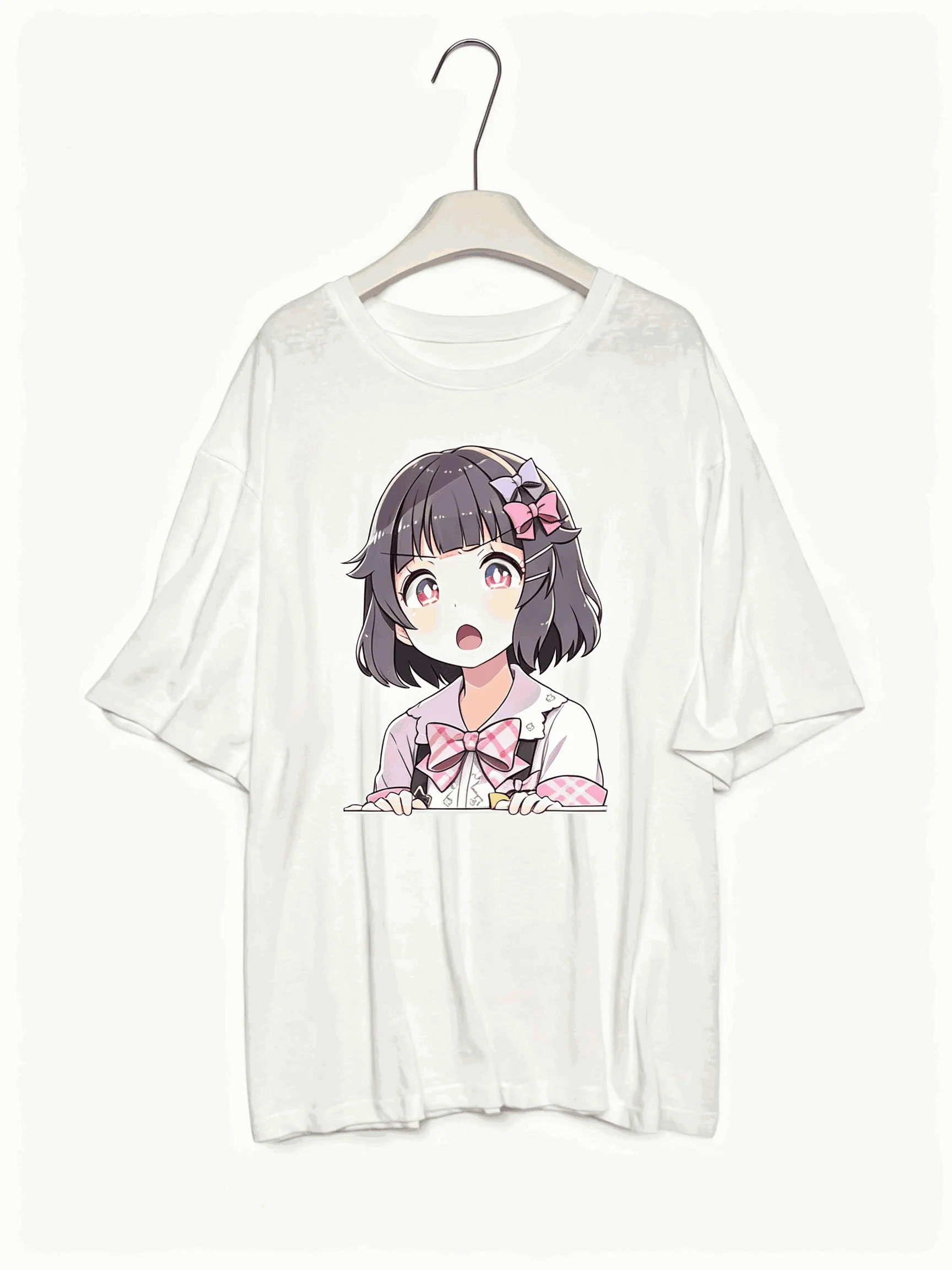 BanG Dream! Printed Cotton Neutral O-Neck Short Sleeve Streetwear Trendy Cotton Oversized Unisex Vintage Loose Breathable soft