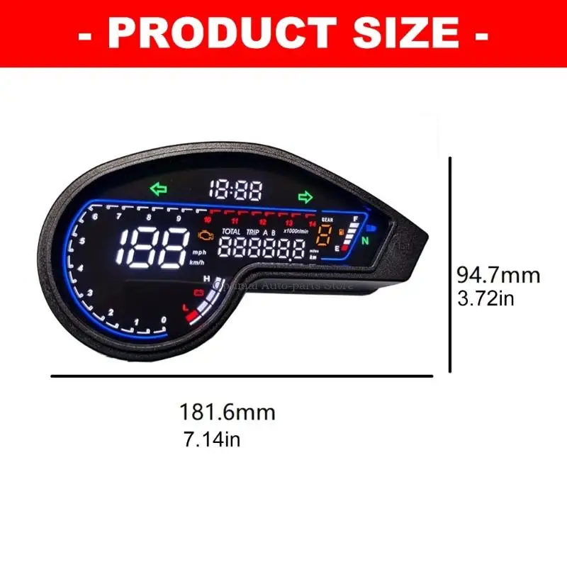 

Universal Waterproof Accurate Motorcycle Digital Speed Gauge With Odometer Function LCD Display For NXR150 NXR125 MRX125