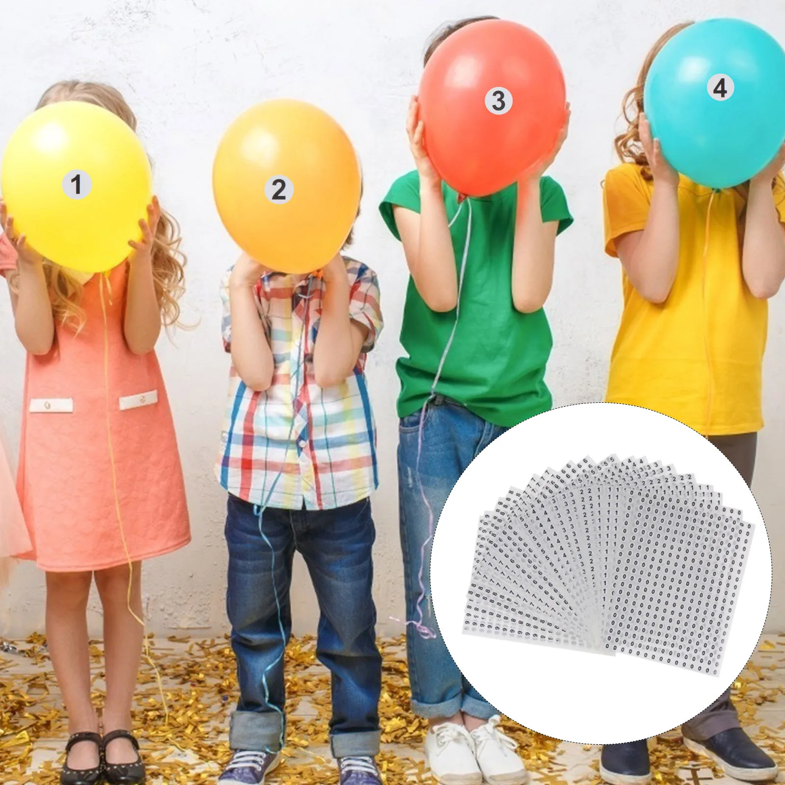 Autocollants numériques ronds en papier auto-adhésif amovible pour enfants, emballage cadeau de fête, bricolage artisanal, vêtements jumeaux, étiquetage pour la maison, 6000 pièces