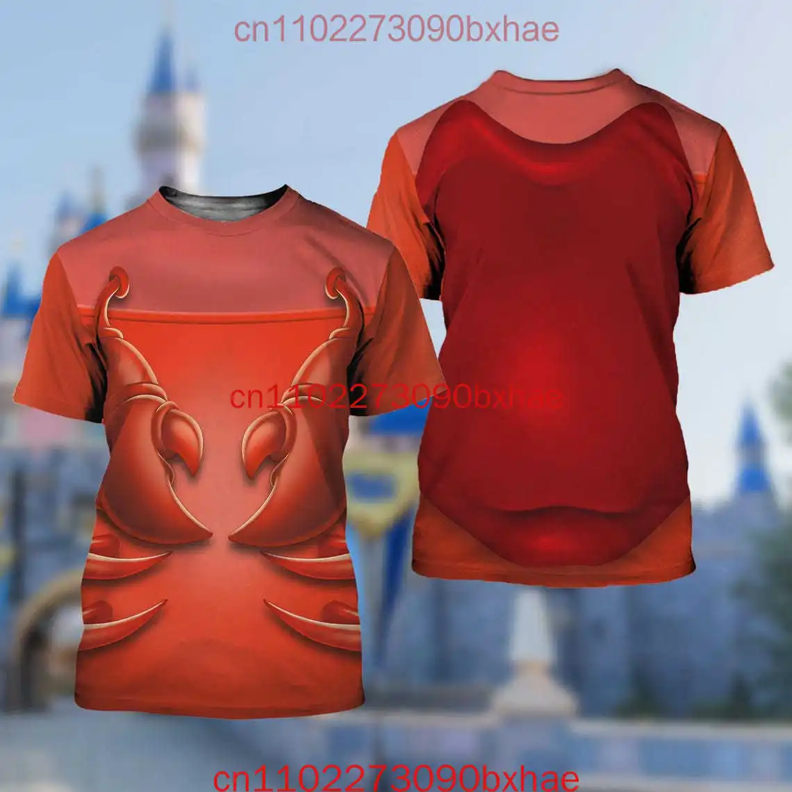

Disney Sebastian The Little Mermaid Cosplay Costume T-Shirt 3D Printed Halloween Street Fashion Men's And Women's Short Sleeve