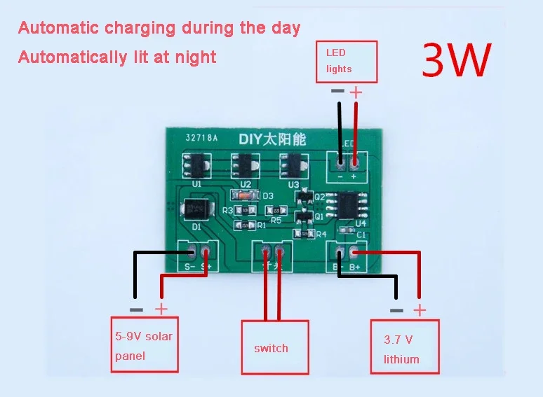 Solar Street Lamp Lawn Lamp Wall Lamp Headlamp Light Controller Circuit Board