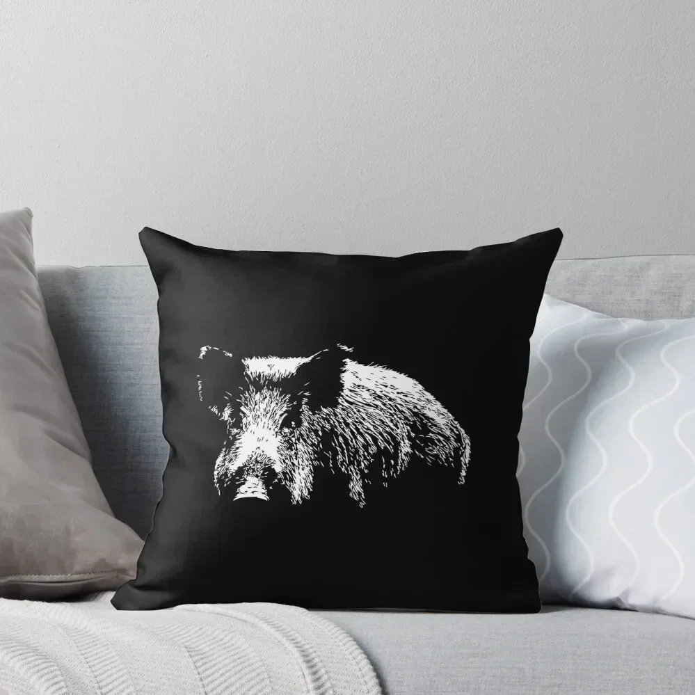 

Wild Boar Throw Pillow Custom Cushion Photo Cushion Cover For Sofa Embroidered Cushion Cover Cusions Cover pillow